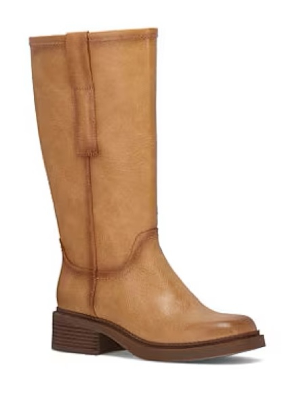 Frye and Co. Womens Mayvis Stacked Heel Riding Boots - Wheat